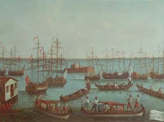 Nobles pêchant dans le canal Orfano